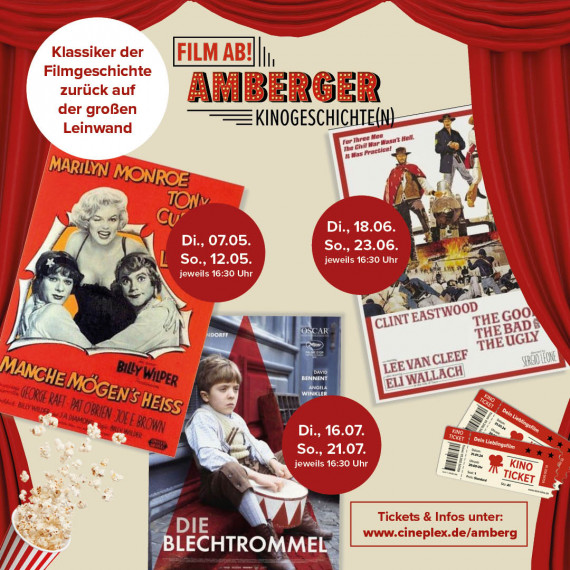 Bild mit Plakaten von alten Kinofilmen.