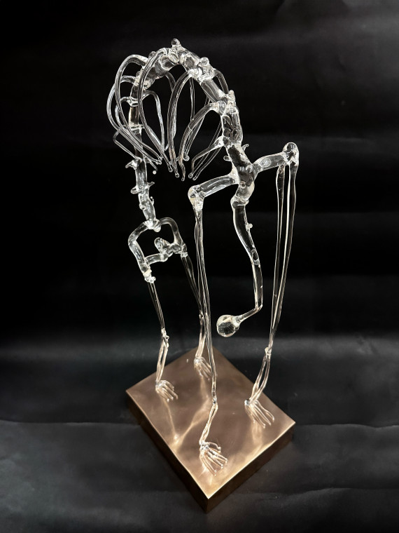 Form eines gl&auml;sernen Tierskeletts